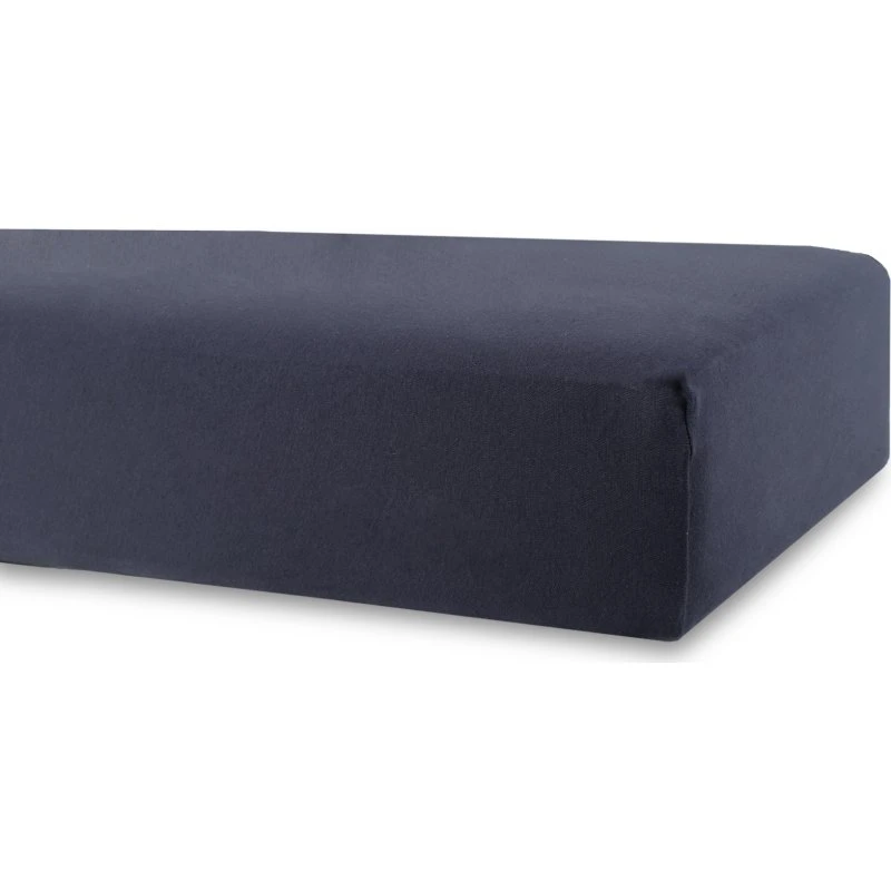 Stræklagen 60x120 cm - Mørkeblå 100% bomuld (15 cm)