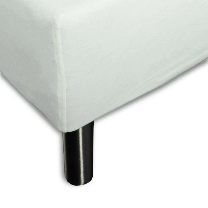 Stræklagen 160x200 cm 40 cm – Hvidt 100% bomuld jersey