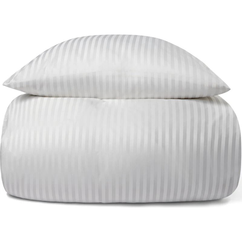 IN Style mikrofiber sengesæt 150x210 - Hvid (stribet)