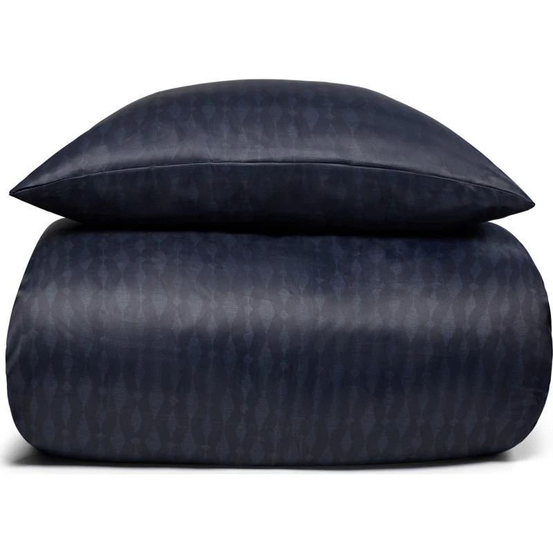 Dobbelt sengesæt 200x200 cm - Mønstret blå satin (IN Style)