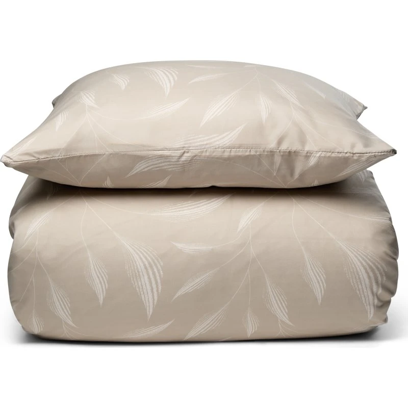 IN Style microfibre sengesæt 200x220 beige med blade