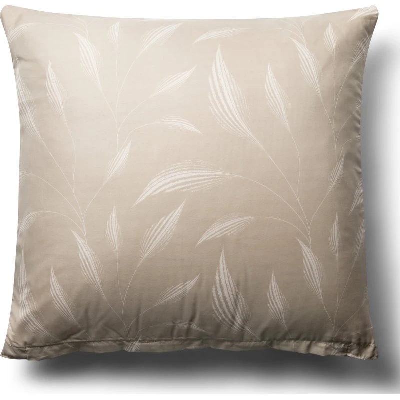 Pudebetræk 60x63 cm Beige med bladmønster - Microfiber