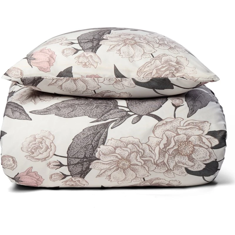 IN Style blomstret dobbeltsengesæt 200x220 cm - beige