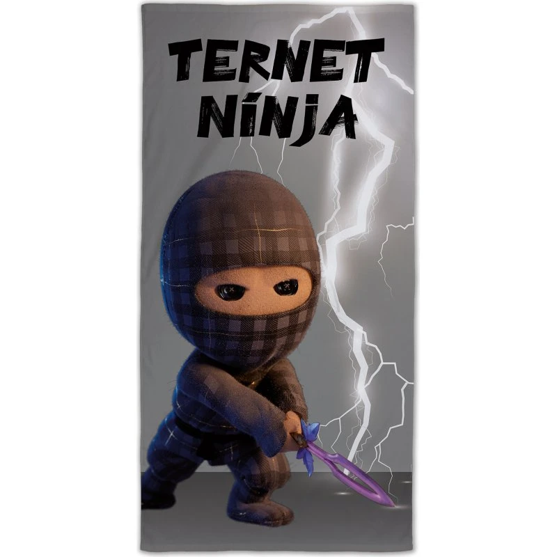 Ternet Ninja badehåndklæde 70x140 cm - 100% bomuld