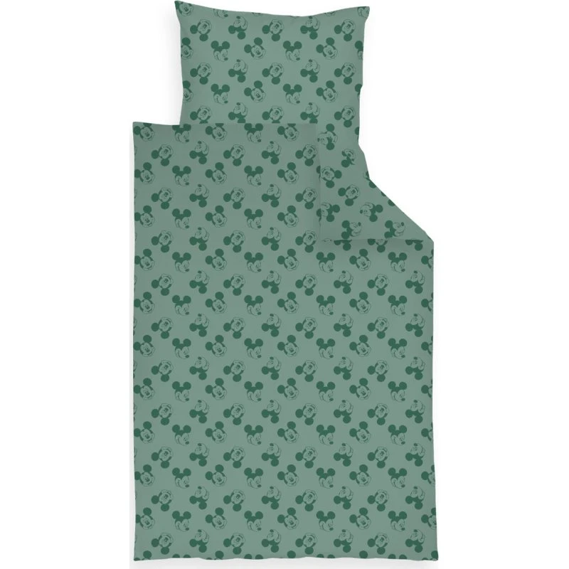 Mickey baby sengetøj 70x100 cm – 100% bomuld, grønne nuancer