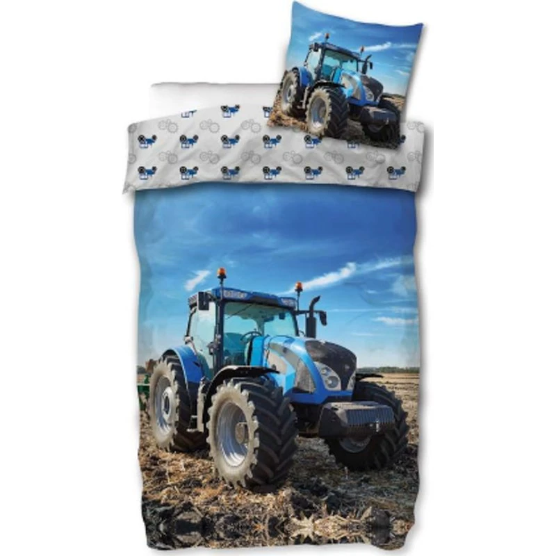 Traktor sengetøj 140x200 cm – vendbart 100% bomuld
