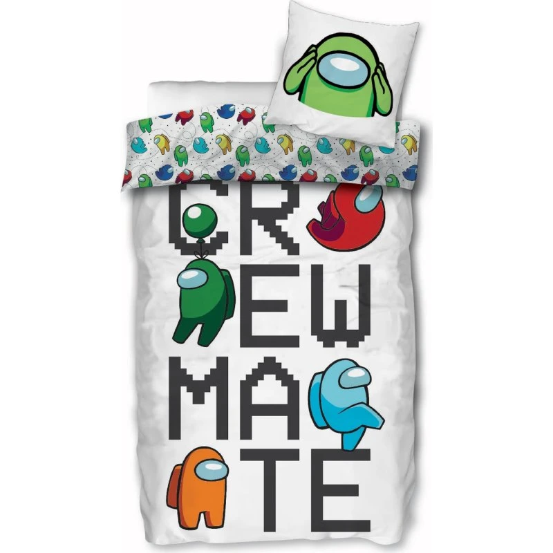 Among Us sengesæt 150x210 cm – 100% bomuld, vendbar