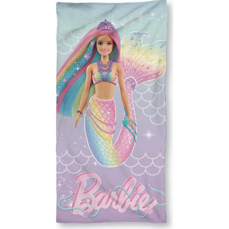 Barbie badehåndklæde 70x140 cm – 100% bomuld