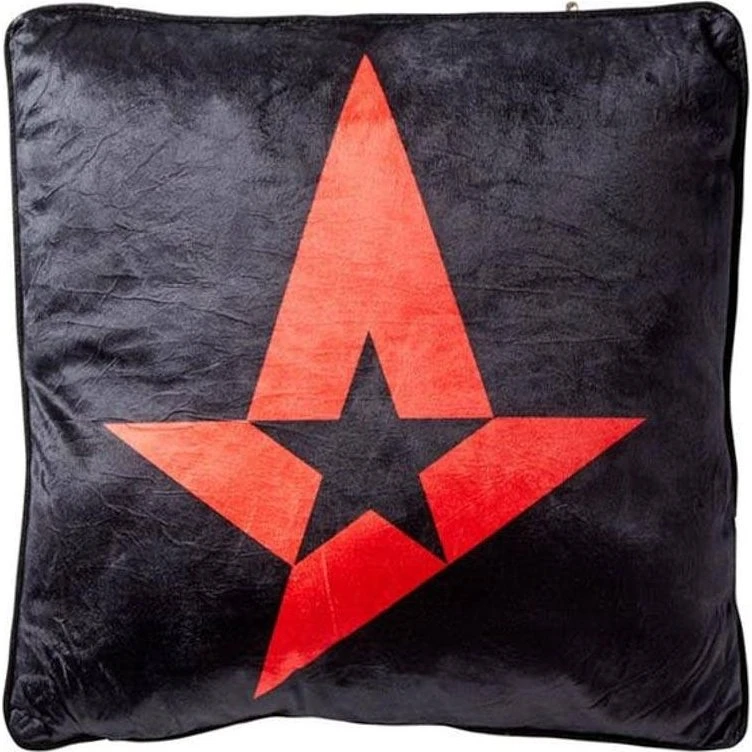 Astralis pyntepude 40x40 cm – Rød/sort (OEKO-TEX)