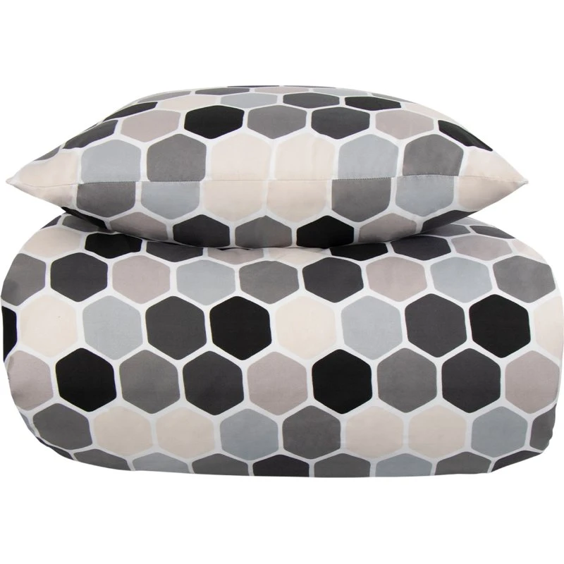 IN Style Cube sengetøj 140x200 cm - lysegråt mikrofiber