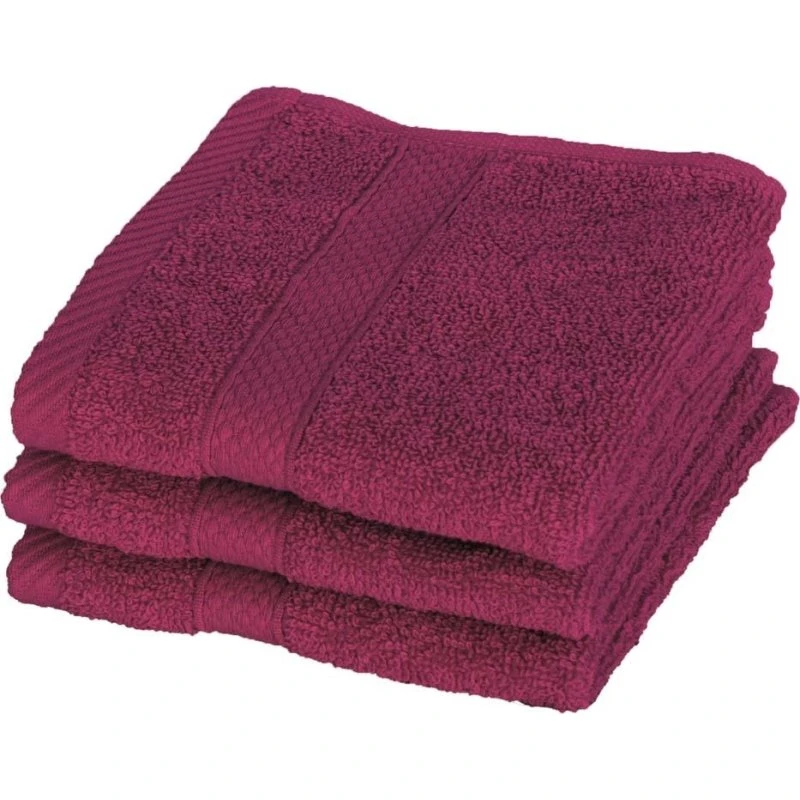 Egeria vaskeklud 30x30 cm - Diamant, Aubergine (100% bomuld)