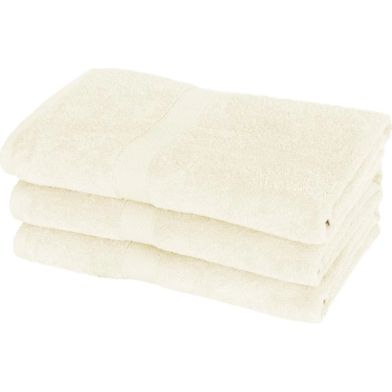 Badehåndklæde 70x140 cm – Creme, 100% bomuld, 500 g/m²