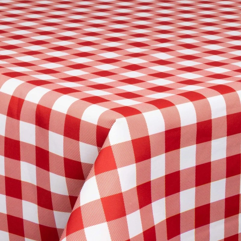 Voksdug Check Red 140 cm (på metermål)