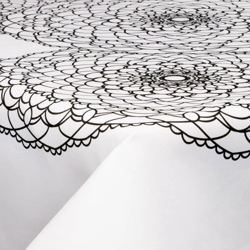 Tekstil voksdug 140 cm x 30 m – Big Flower Black