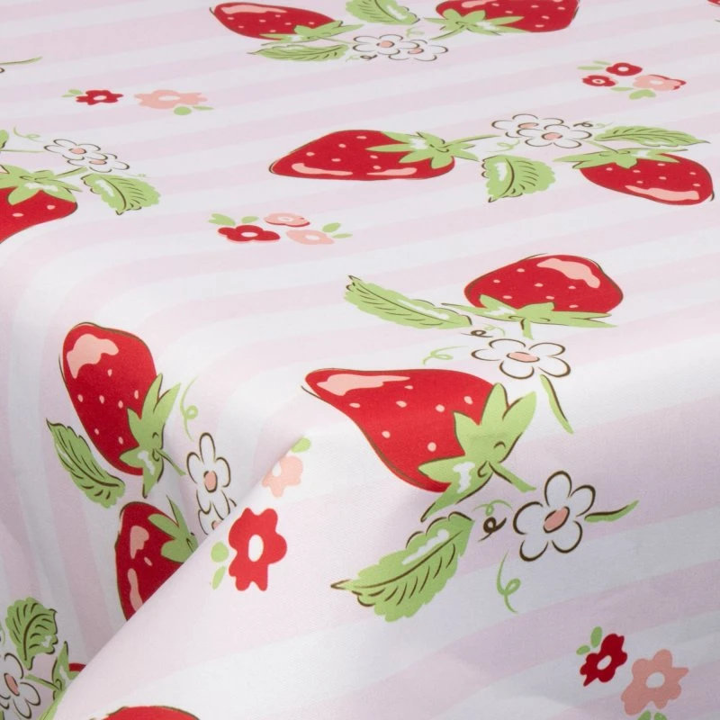Tekstil voksdug 140 cm x 30 m – Strawberry Dream