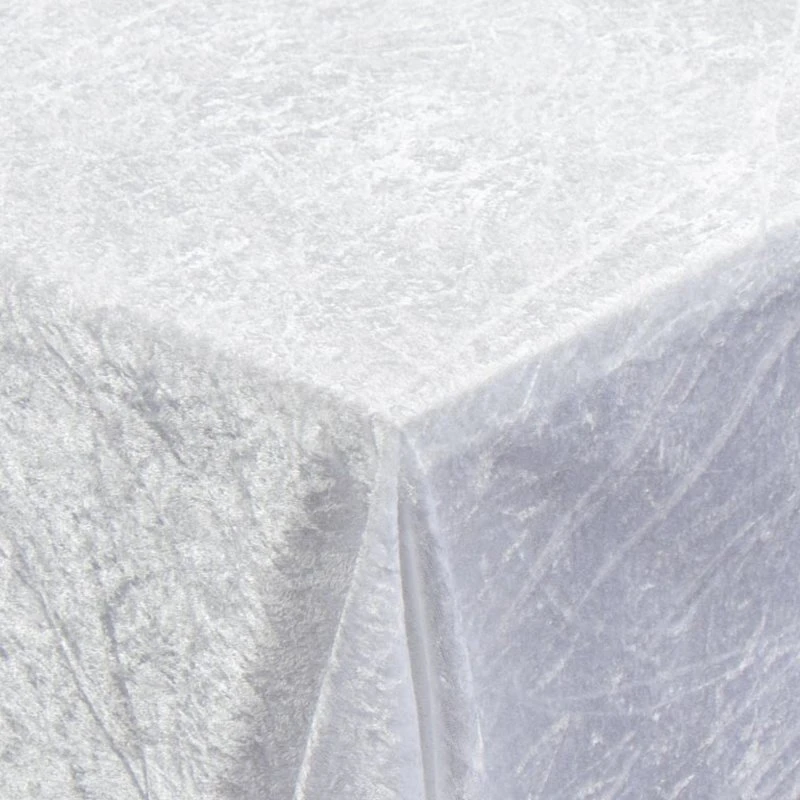 Hvid velour dug 150x300 cm – Nervøs velour (Borg Living)