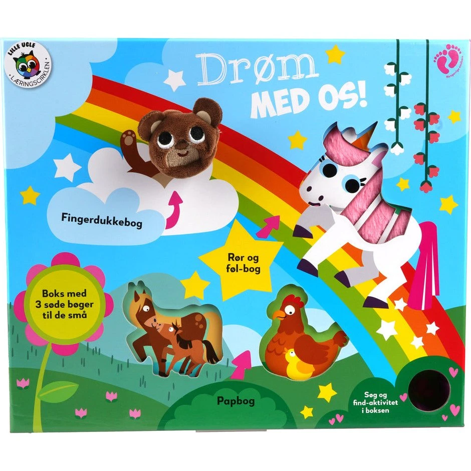 Globe Gaveæske - Drøm med os! - 3 papbøger til baby