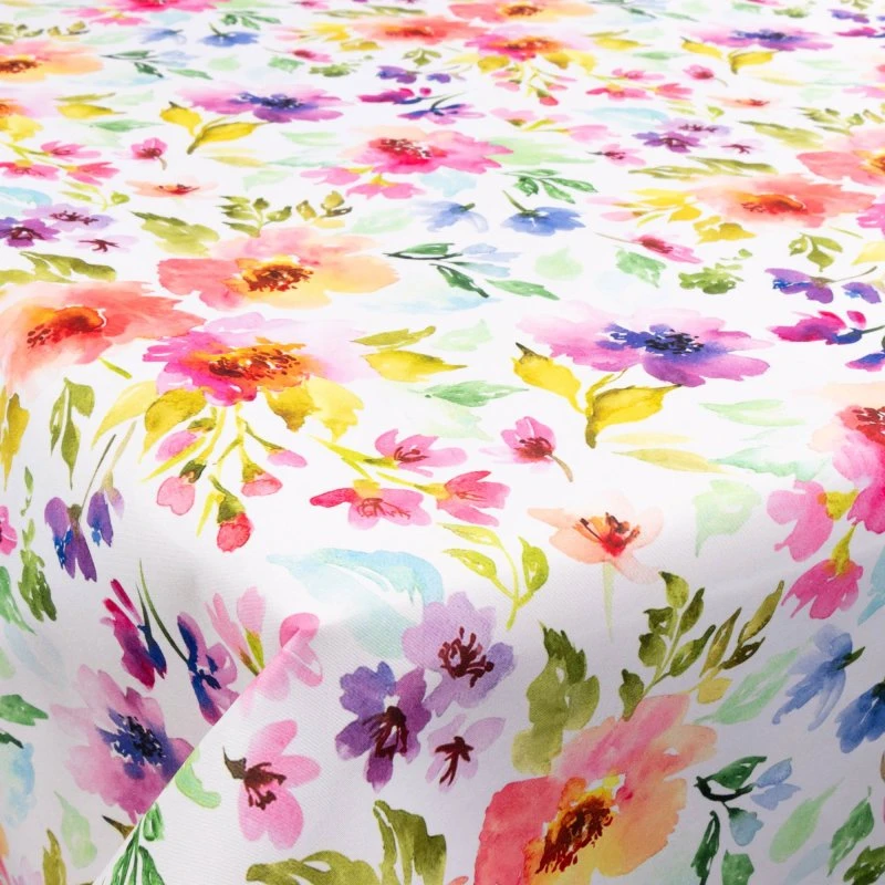 Tekstil voksdug 140 cm x 30 m – Flower Multi (akrylbelægning)