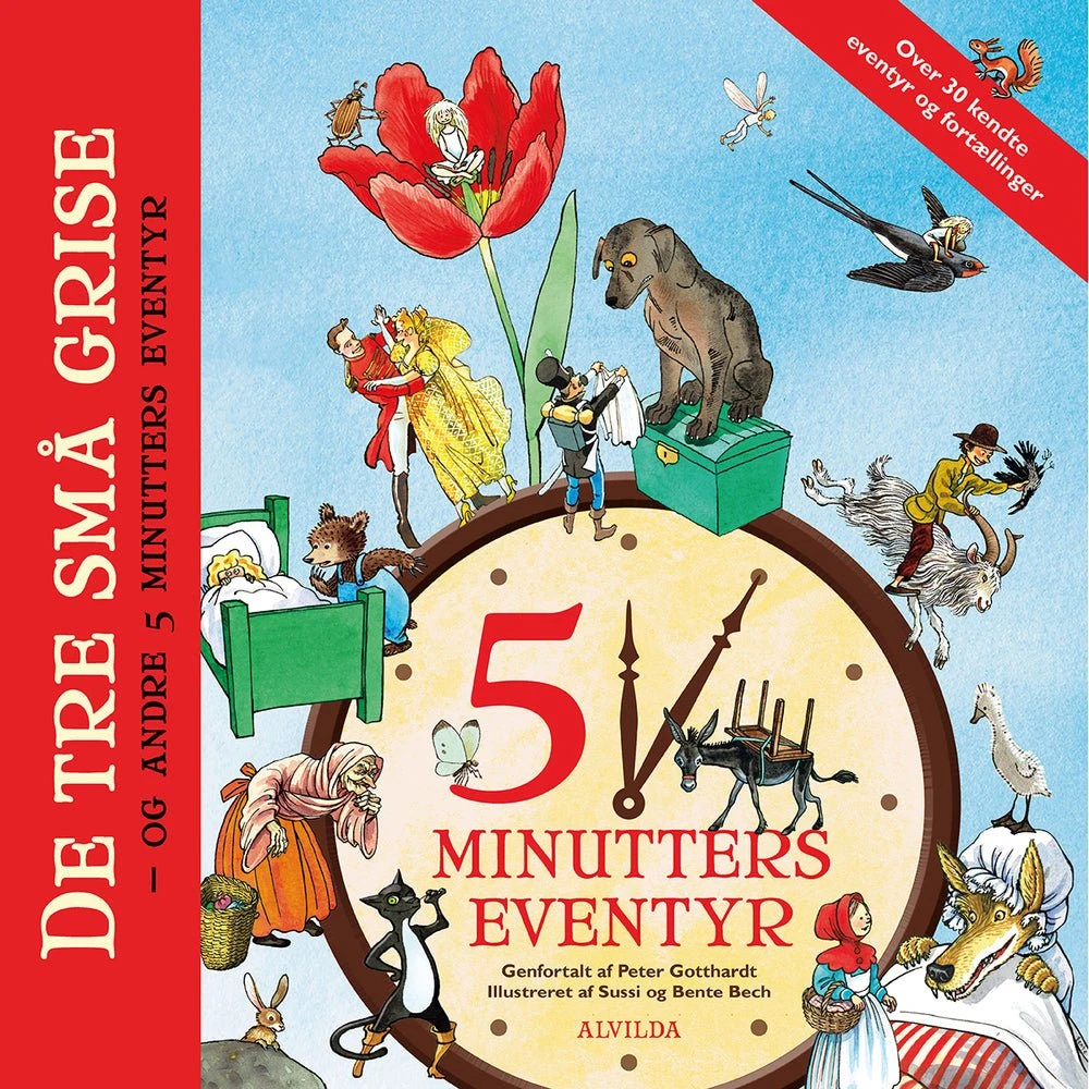 De tre små grise - og andre 5 minutters eventyr - Lydbog