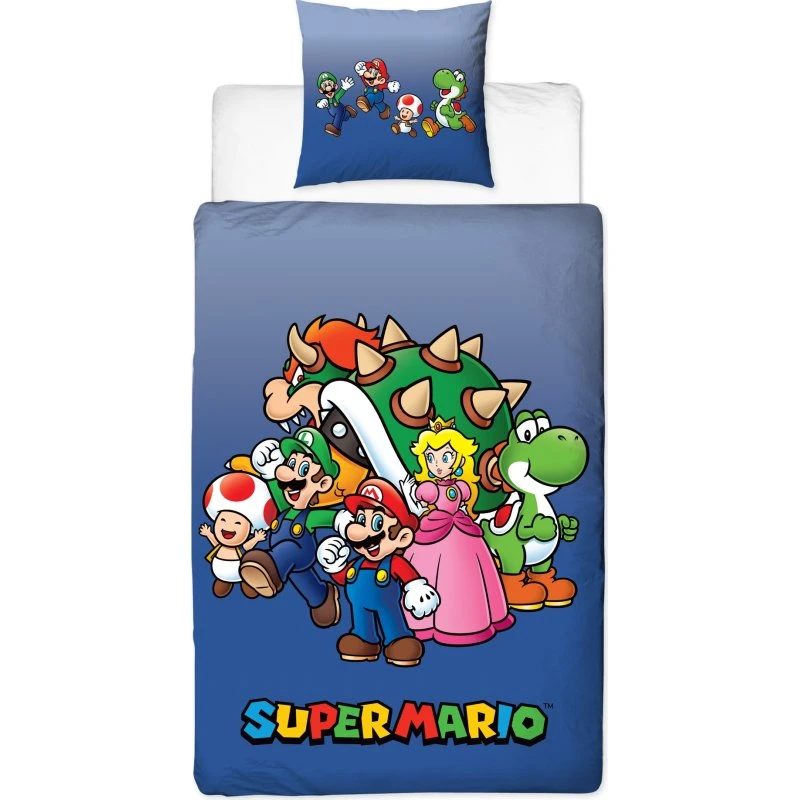 Super Mario sengetøj 150x210 cm – The Team, 100% bomuld