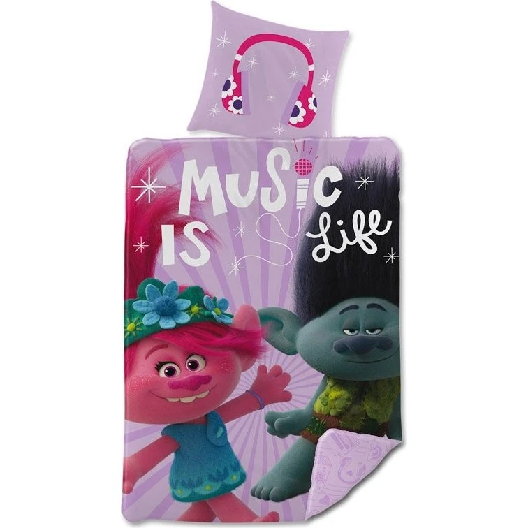 Trolls børnesengetøj 140x200 – Poppy & Kvist, 100% bomuld