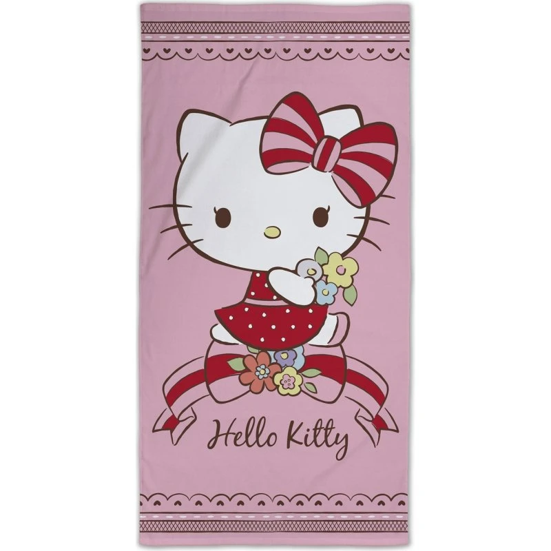 Hello Kitty badehåndklæde 70x140 cm - 100% bomuld