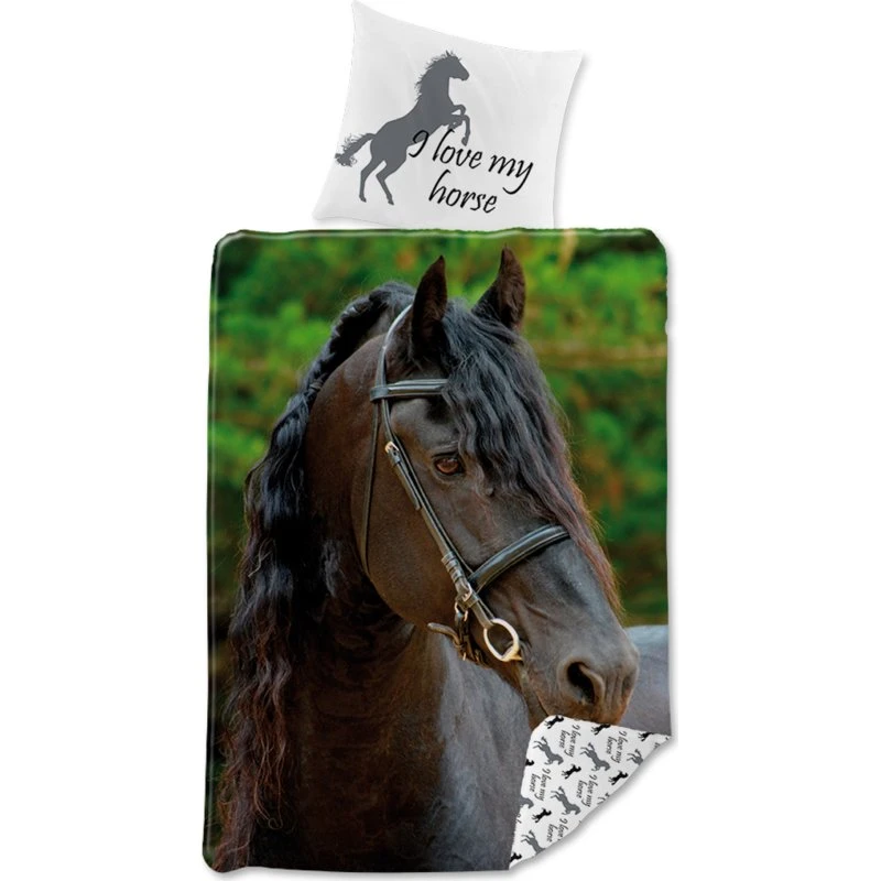 I love my horse - Hestesengestel 140x200 cm, 100% bomuld