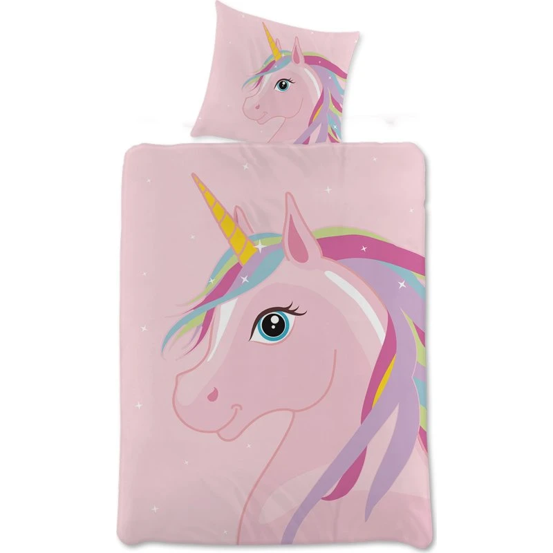 Junior sengetøj 100x140 - Regnbue Enhjørning 100% Bomuld