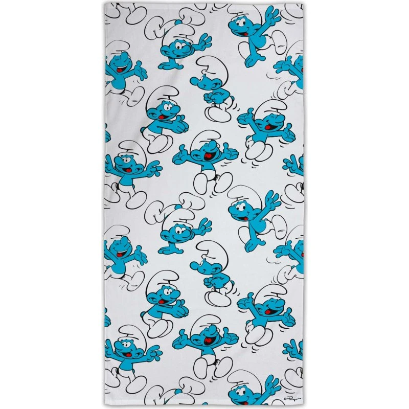 Smølferne badehåndklæde 70x140 cm – 100% bomuld
