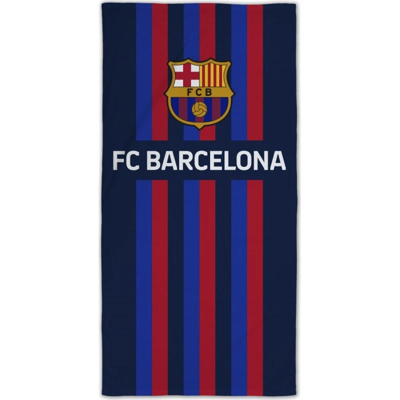 FC Barcelona Stribet badehåndklæde 70x140 cm - 100% bomuld