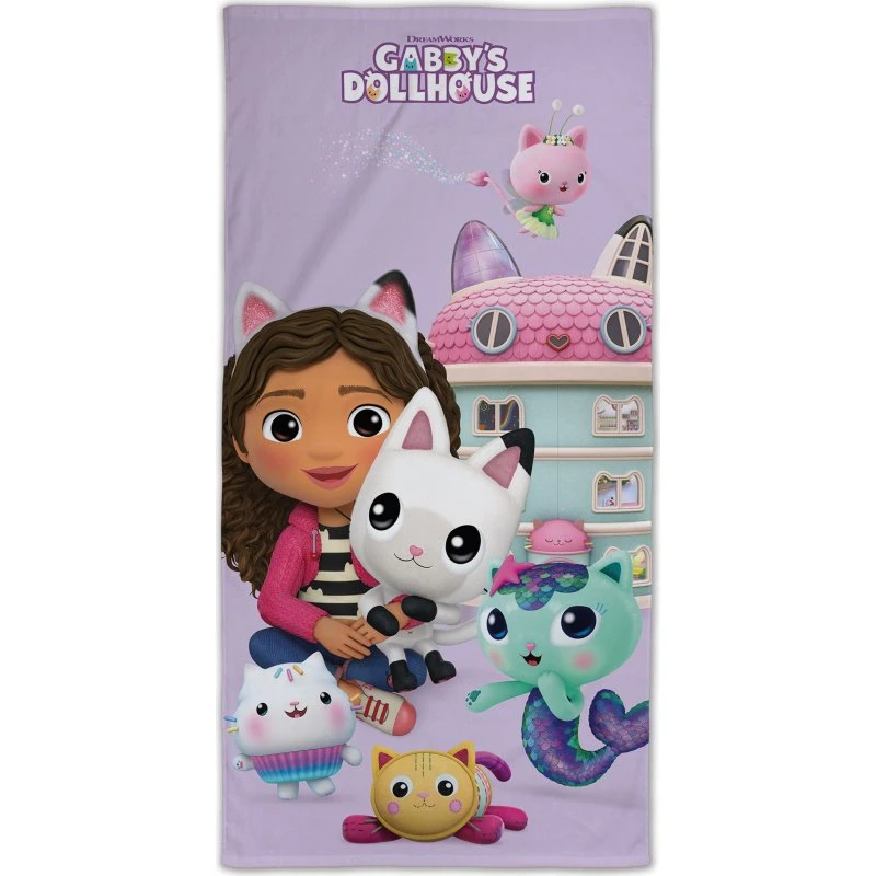 Gabby's Dollhouse badehåndklæde 70x140 cm – 100% bomuld