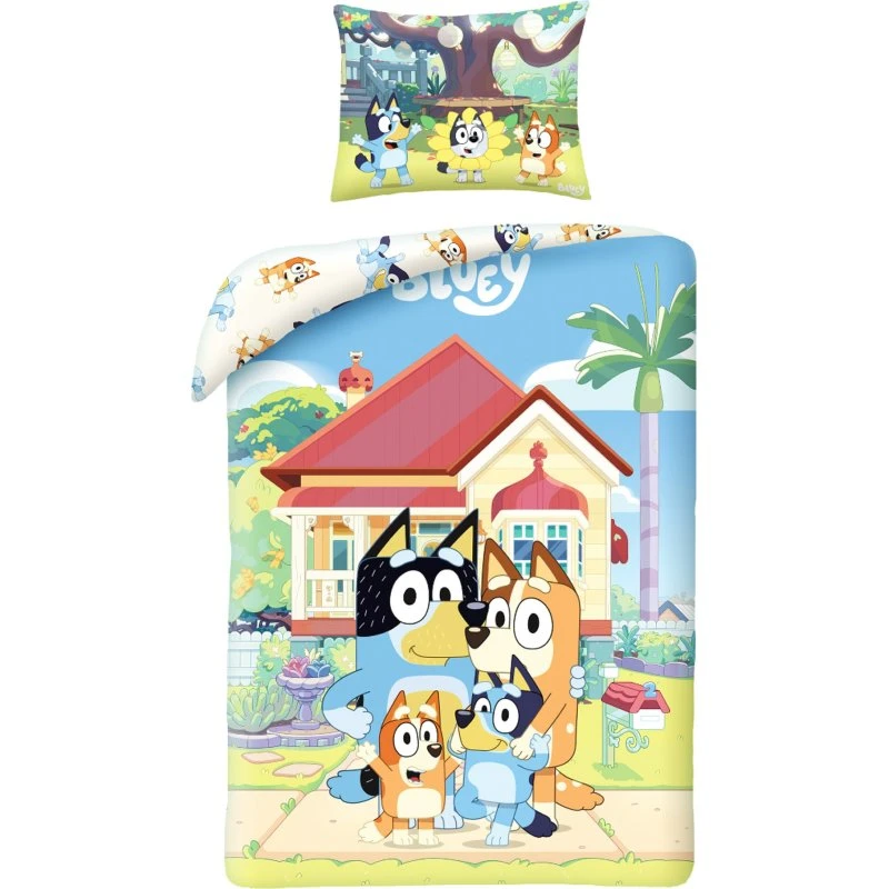 Bluey børne sengetøj 140x200 cm – 100% bomuld