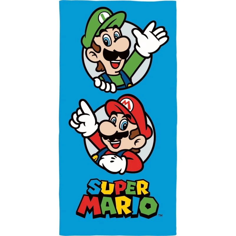 Super Mario badehåndklæde 70x140 cm – 100% bomuld