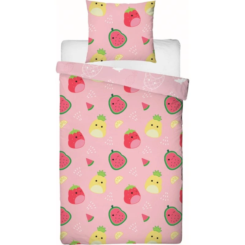 Squishmallows 2-i-1 sengesæt 140x200 cm - 100% bomuld