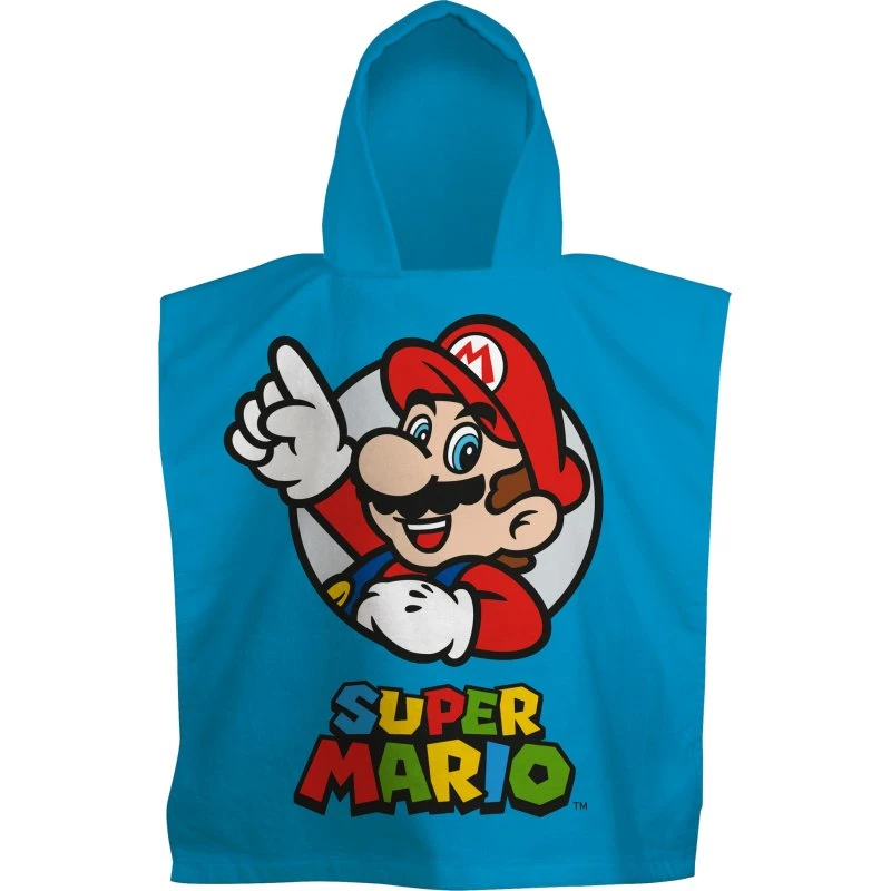 Super Mario badeponcho til børn 50x115 cm – hurtigttørrende