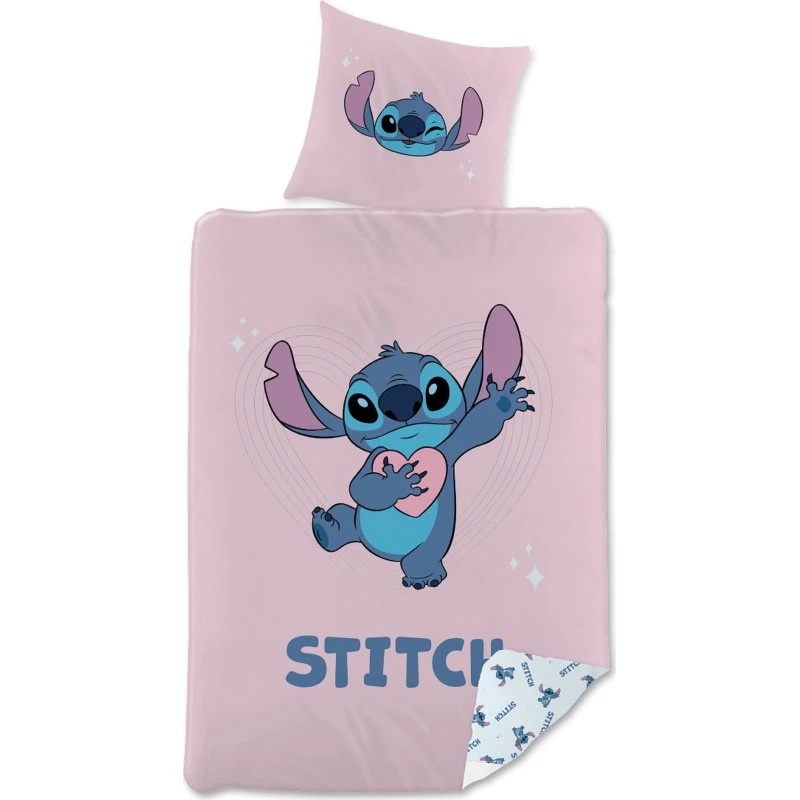 Stitch sengetøj 150x210 cm - 100% bomuld, vendbart