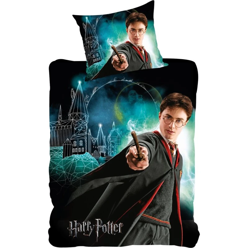 Harry Potter sengetøj 150x210 cm – selvlysende 100% bomuld