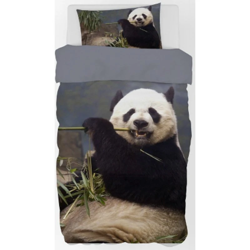 Panda sengetøj 150x210 cm – 100% bomuld, sød panda