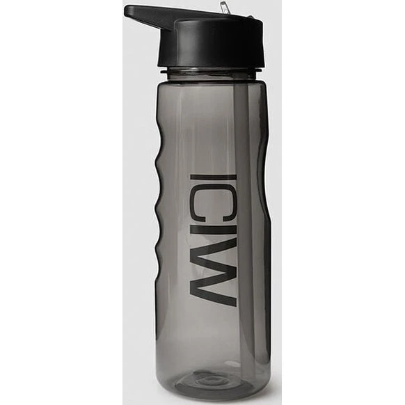 ICANIWILL Straw Water Bottle 750 ml, sort