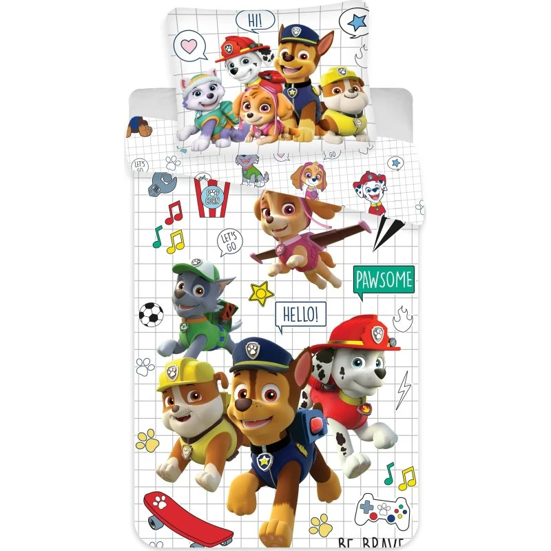 Paw Patrol junior sengesæt 100x140 cm - 100% bomuld