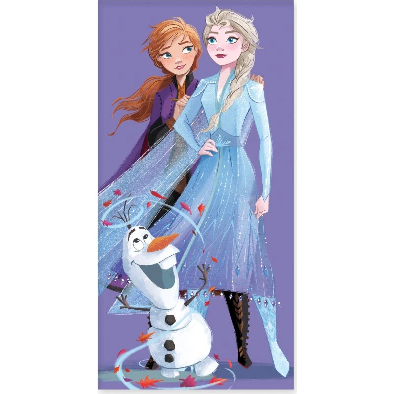 Frozen badehåndklæde 70x140 cm – Anna, Elsa & Olaf