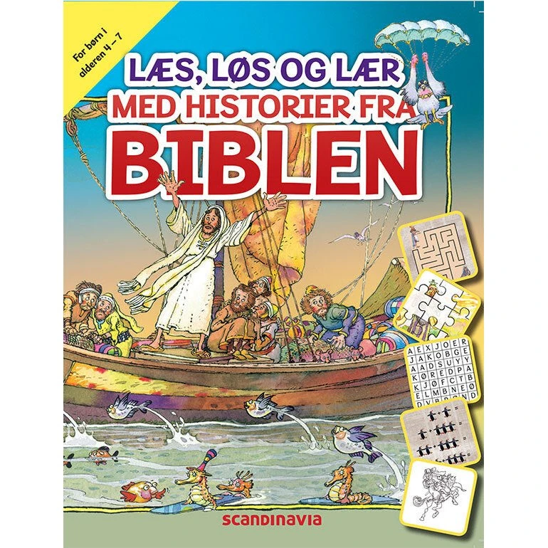 Læs, løs og lær med historier fra Biblen (4-7 år)