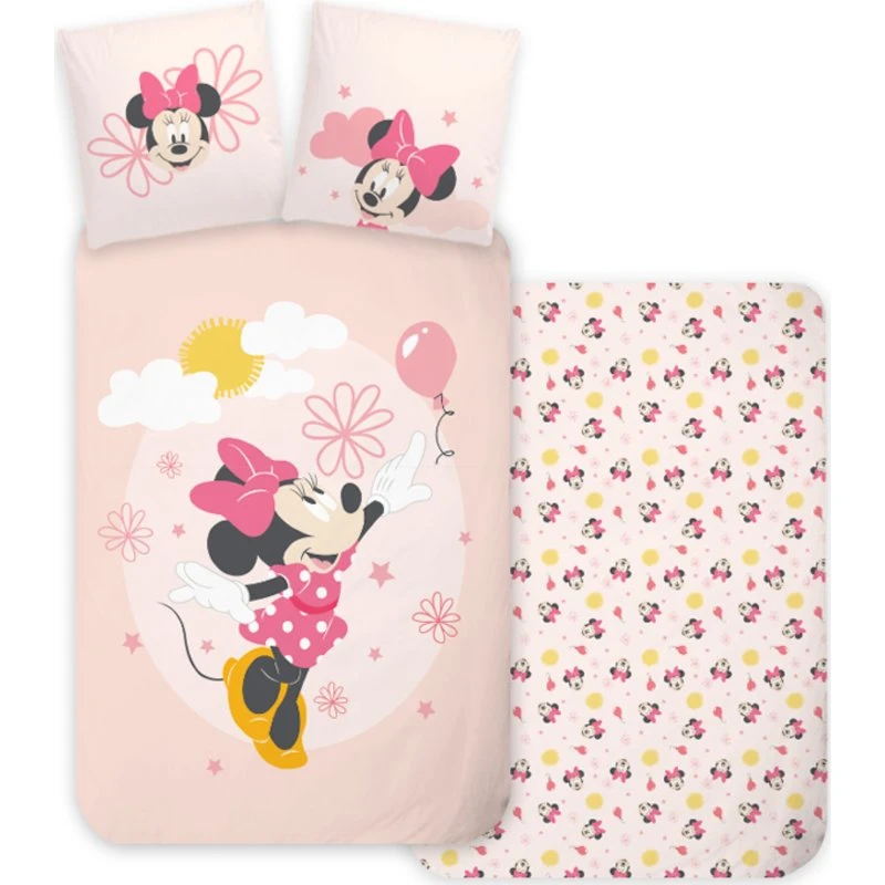 Minnie Mouse sengetøj 140x200 cm – 100% bomuld