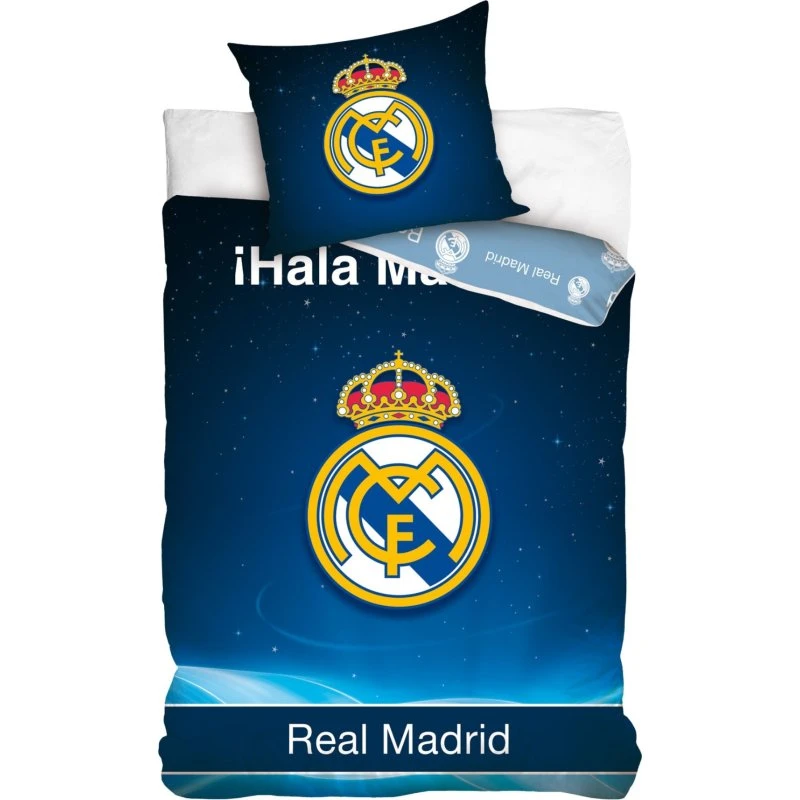 Real Madrid sengesæt 140x200 cm – Blå, 100% bomuld