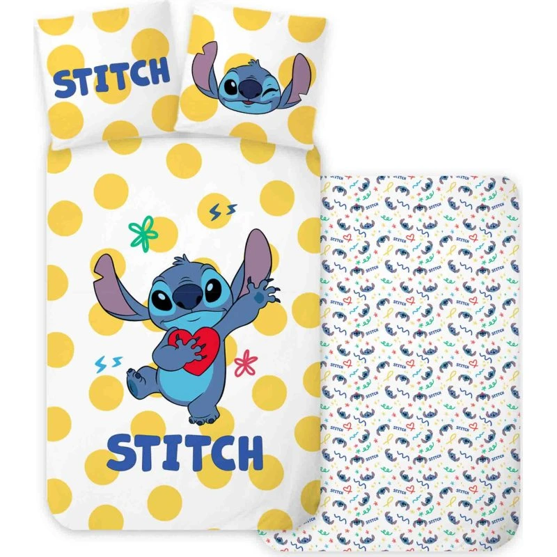Lilo og Stitch sengetøj 140x200 – Vendbart 100% bomuld