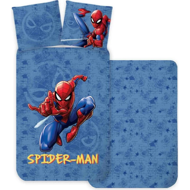 Spiderman sengetøj 140x200 cm – vendbar 100% bomuld