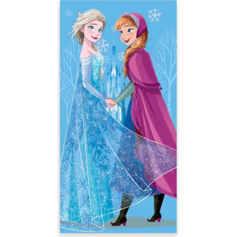 Frost badehåndklæde 70x140 cm – 100% bomuld (Anna & Elsa)