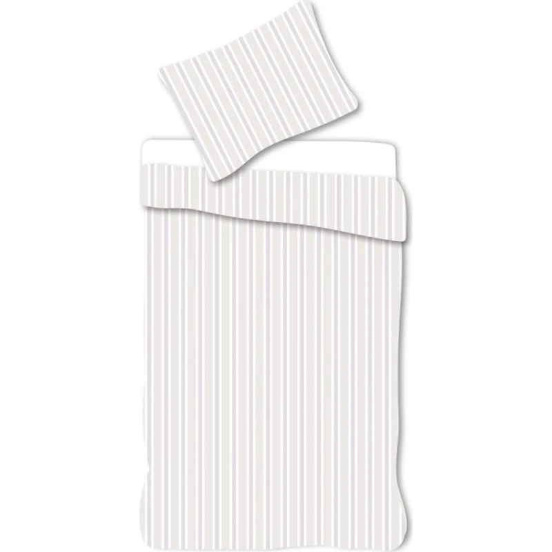 Baby sengetøj 70x100 cm – Hvid/lilla stribet 100% bomuld