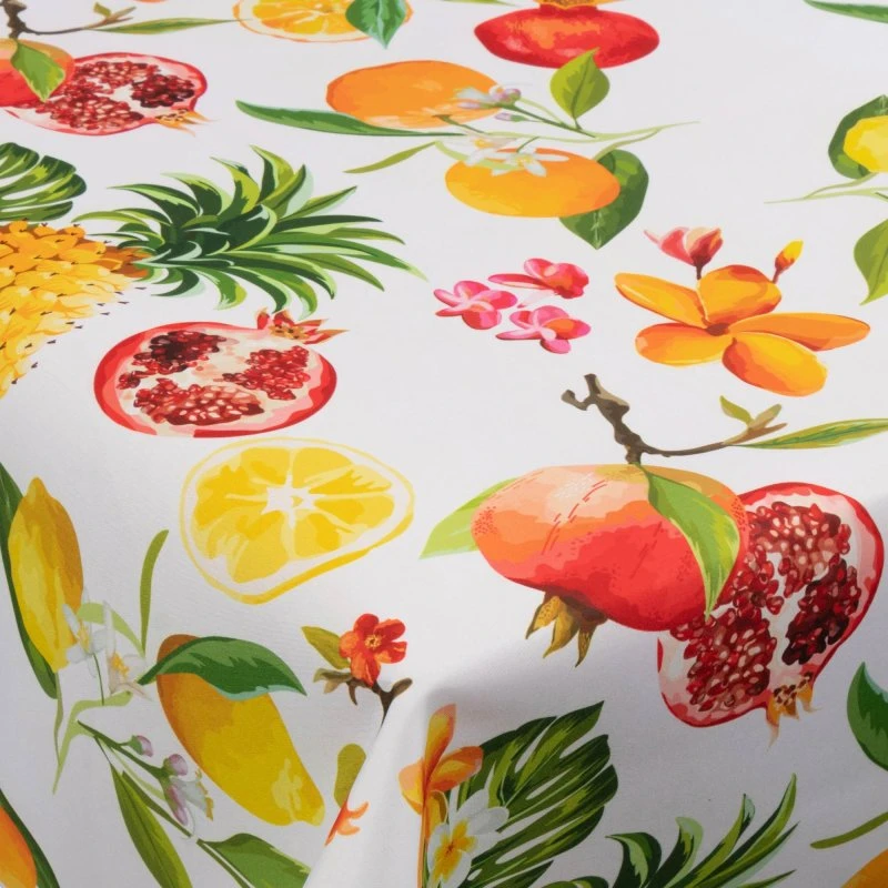 Tekstil voksdug 140 cm x 30 m – Citrus Fruits (akrylbelagt)