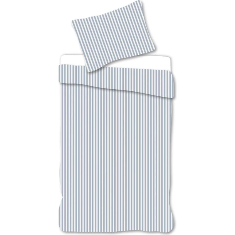 Baby sengetøj 70x100 cm – blå/hvide striber, 100% bomuld